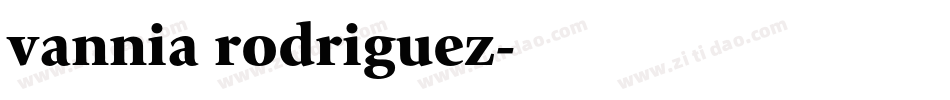 vannia rodriguez字体转换